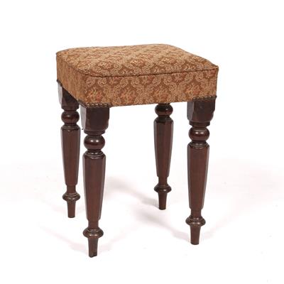 Lot 26 - A Victorian mahogany square top stool