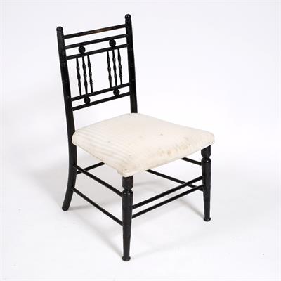 Lot 27 - An Edwardian ebonised child's chair