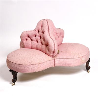 Lot 36 - A Victorian conversation settee