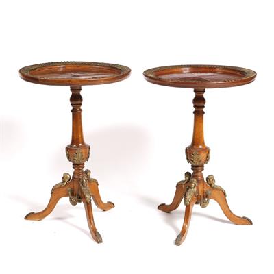 Lot 41 - A pair of French style circular occasional tables
