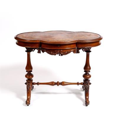 Lot 46 - A Victorian walnut centre table