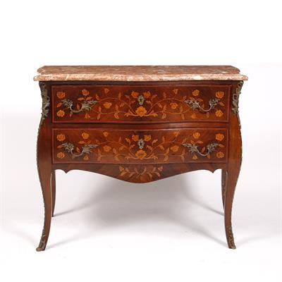 Lot 52 - A French style inlaid commode