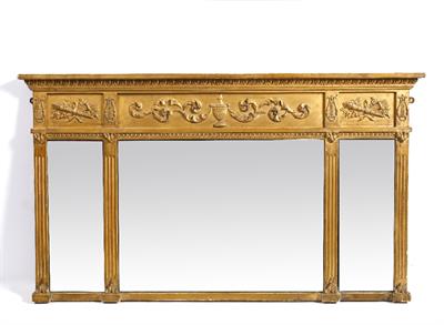Lot 64 - A 19th Century gilt overmantle mirror