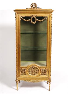 Lot 67 - A French style gilt wood vitrine