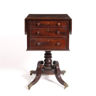 Lot 69 - A 19th Century mahogany and crossbanded work table