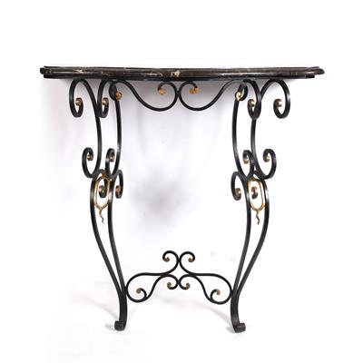Lot 82 - A marble top console table