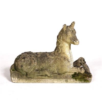 Lot 83 - A composite stone model of a unicorn