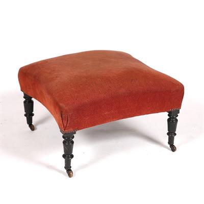 Lot 100E - A 19th Century French ebonised stool