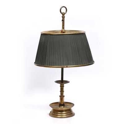 Lot 111 - A brass student style table lamp