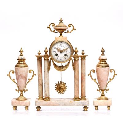 Lot 126 - A French garniture de cheminee