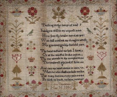 Lot 160 - A early 19th Century child's needle work sampler