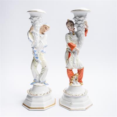 Lot 270C - A pair of Rosenthal candlesticks