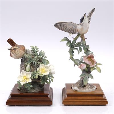 Lot 294 - A Royal Worcester model 'Lesser Whitethroat and Wild Rose'