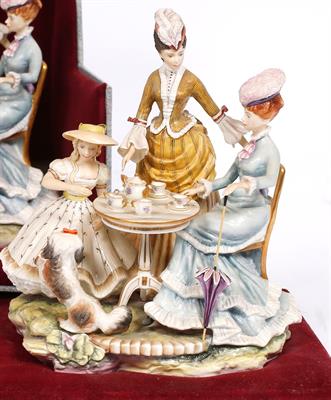 Lot 302 - A Royal Worcester model of 'The Tea Party'