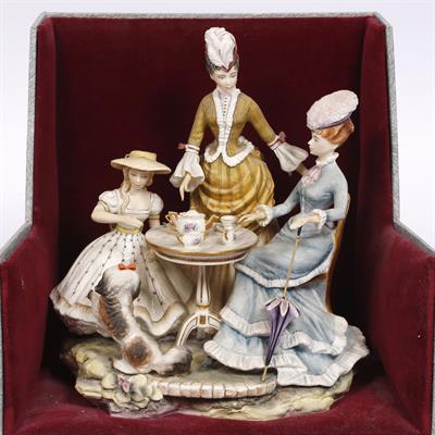 Lot 303 - A Royal Worcester model of 'The Tea Party'