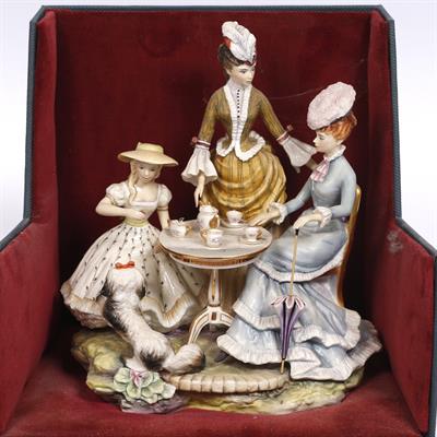 Lot 304 - A Royal Worcester model of 'The Tea Party'