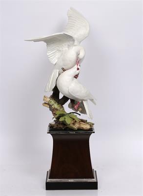 Lot 312 - A Royal Worcester large model 'White doves'