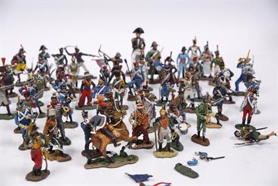 Lot 321 - A collection of painted metal model soldiers