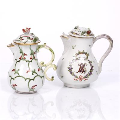 Lot 337 - An Italian Cozzi small painted jug and cover