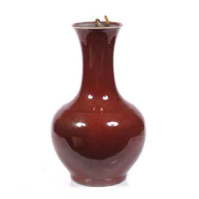 Lot 378 - A Chinese sang de boeuf porcelain vase