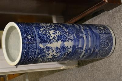 Lot 400A - A Japanese blue and white stick stand