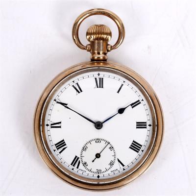 Lot 401 - A gold plated pocket watch