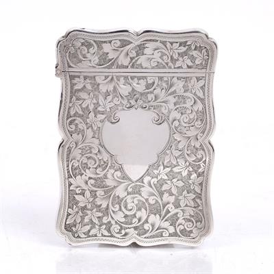 Lot 437 - A Victorian silver card case