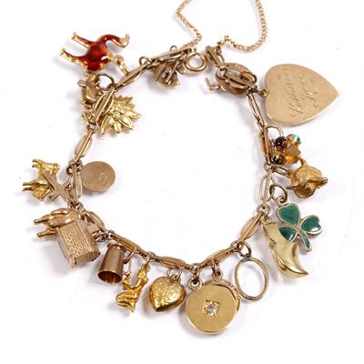 Lot 455 - A charm bracelet