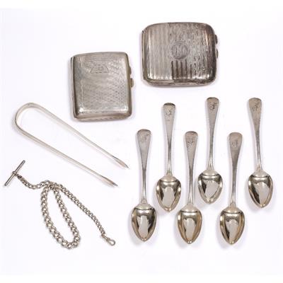 Lot 465 - A small collection of miscellaneous silver