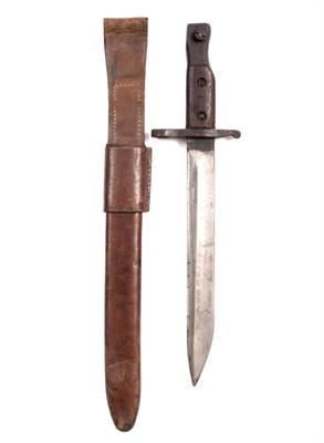 Lot 77 - A STEEL BAYONET