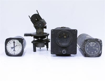 Lot 80 - A GROUP OF FOUR MILITARY AEROPLANE INSTRUMENTS