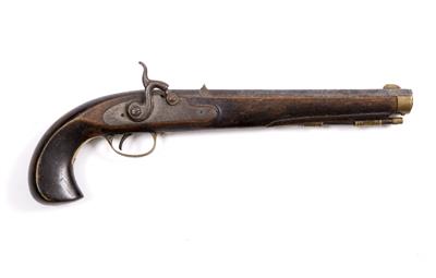 Lot 92 - A 19TH CENTURY PERCUSSION PISTOL