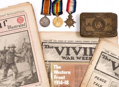 Lot 97 - A GROUP OF WORLD WAR I MEDALS