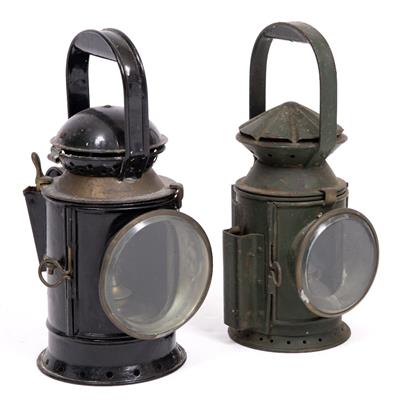 Lot 120 - TWO RAILWAY HAND HELD LANTERNS