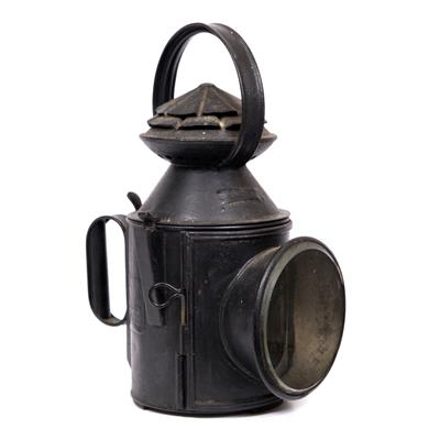 Lot 121 - LNER BLACK PAINTED HAND HELD RAILWAY LANTERN