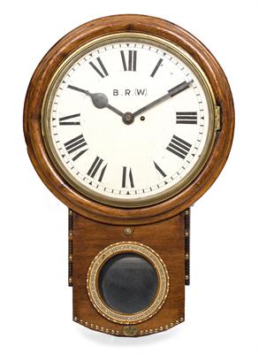 Lot 138 - AN OAK CASED BRITISH RAILWAYS (W) DROP DIAL WALL CLOCK