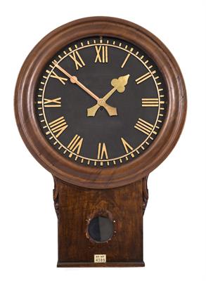 Lot 141 - A DROP DIAL WALL CLOCK