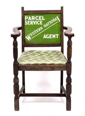 Lot 148 - A 'WESTERN NATIONAL PARCEL SERVICE AGENT' DOUBLE SIDED GREEN ENAMEL SIGN