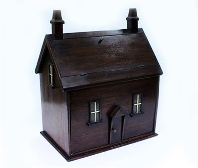 Lot 172 - A 20TH CENTURY HAND MADE MAHOGANY DOLL'S HOUSE