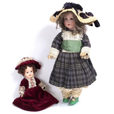 Lot 191 - A HUGH ERNST HEUBACH BISQUE HEADED DOLL