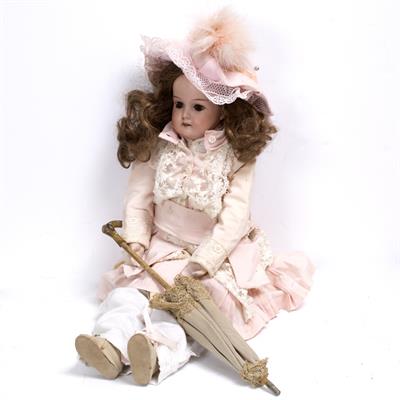 Lot 198 - AN ARMAND MARSEILLE BISQUE HEADED DOLL