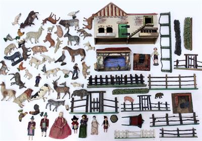 Lot 236 - A HAND PAINTED FARM MODEL SET