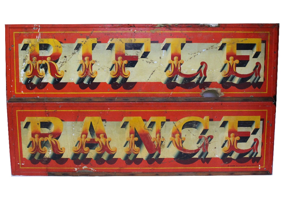 Lot 262 - TWO 1960'S / 70'S PAINTED FAIRGROUND SIGNS