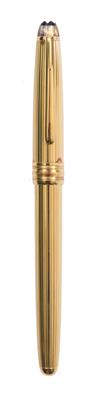 Lot 270 - A LATE 20TH CENTURY MONT BLANC SILVER GILT MEISTERSTUCK ROLLERBALL PEN