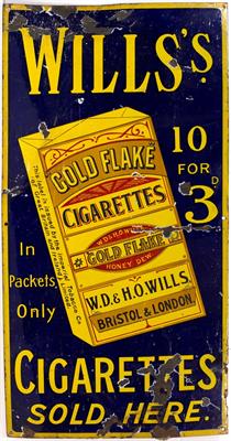 Lot 277 - AN EARLY TO MID 20TH CENTURY TIN AND ENAMEL ADVERTISING SIGN