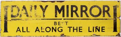 Lot 280 - AN EARLY TO MID 20TH CENTURY TIN AND ENAMEL ADVERTISING SIGN