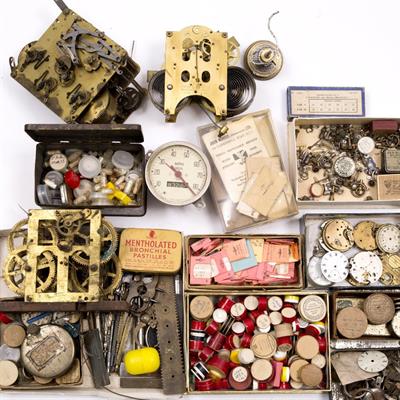 Lot 291 - A COLLECTION OF CLOCK AND WATCH MAKERS TOOLS AND ACCESSORIES