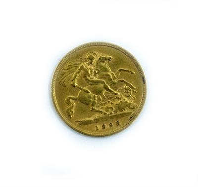 Lot 422 - A VICTORIAN GOLD HALF SOVEREIGN