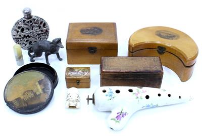 Lot 436 - A GROUP OF THREE MAUCHLINE WARE BOXES