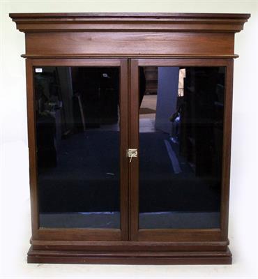 Lot 497 - A GLAZED OAK FLOOR STANDING BOOKCASE